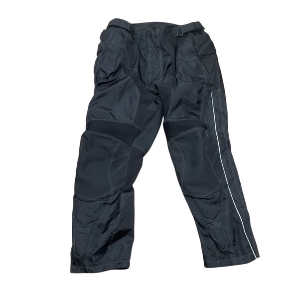 Tourmaster Mens Venture Motorcycle Pants Black Adjustable Waist Pockets 40-42 - Picture 1 of 6
